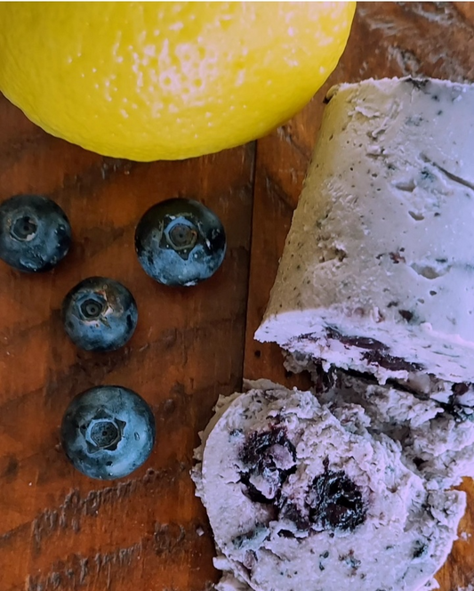 Blueberry Lemon Roll Cultured Cashew Cheese by Catalyst Creamery 4 oz